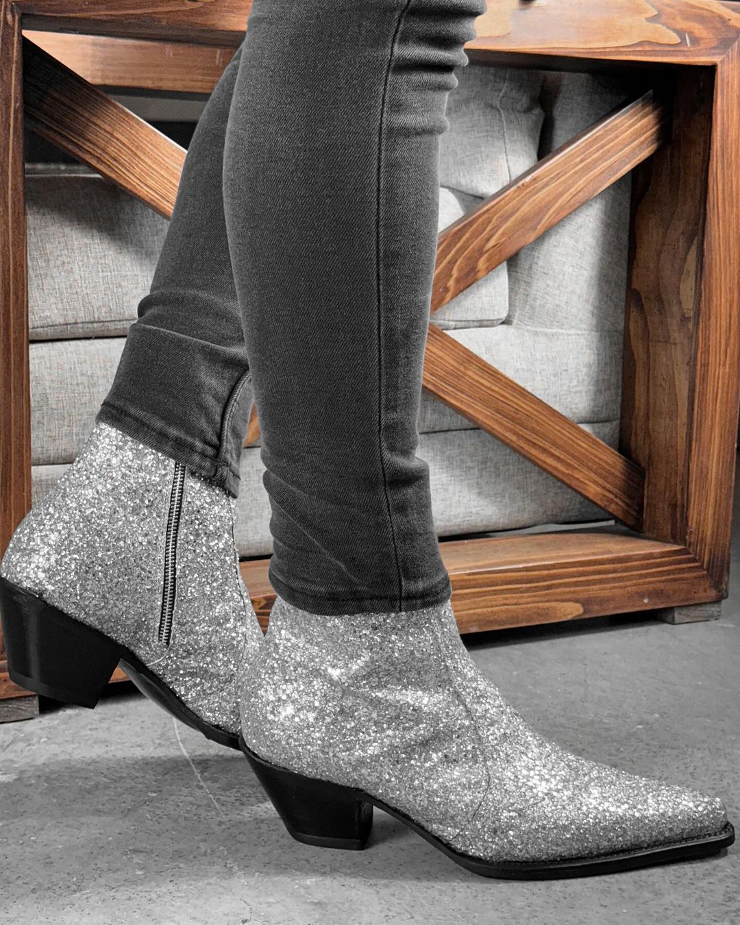 Men's Sequin Boots