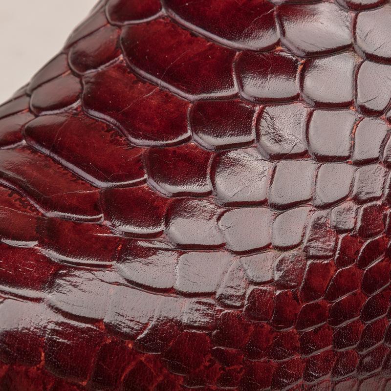 Crocodile print men's mid-calf boots
