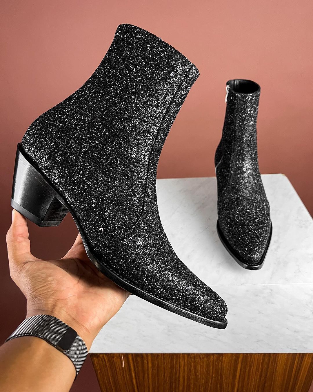 Men's Sequin Boots