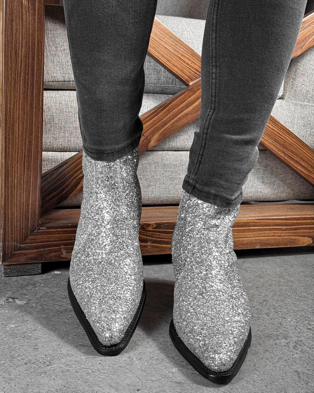 Men's Sequin Boots