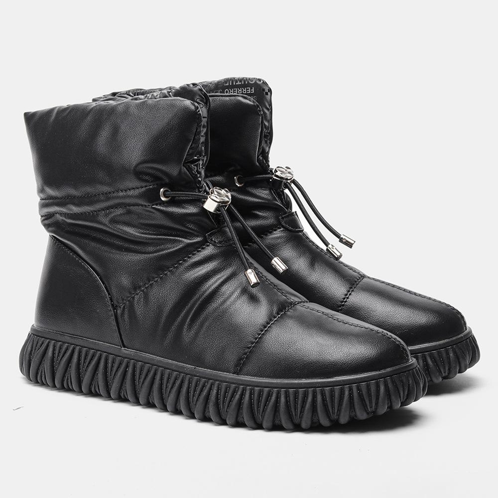Women's Leather Padded Cotton Boots