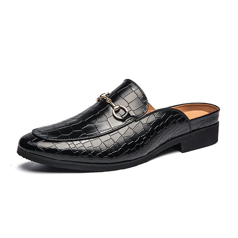 Crocodile print non-slip loafers