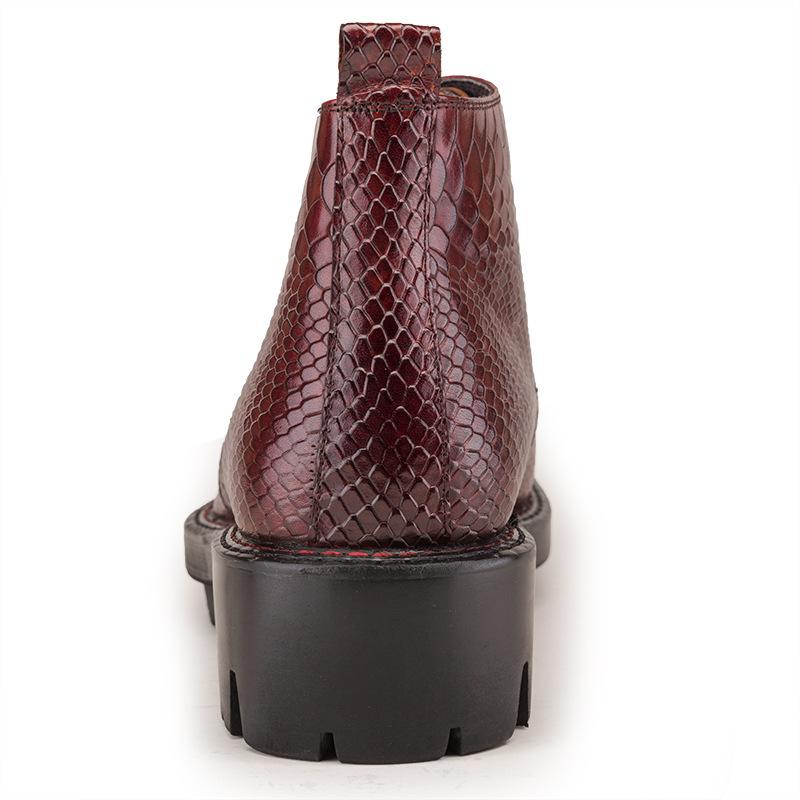 Crocodile print men's mid-calf boots