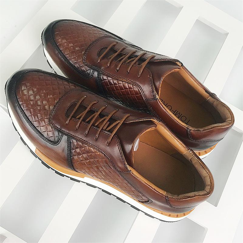 Braided Cowhide Business Shoes