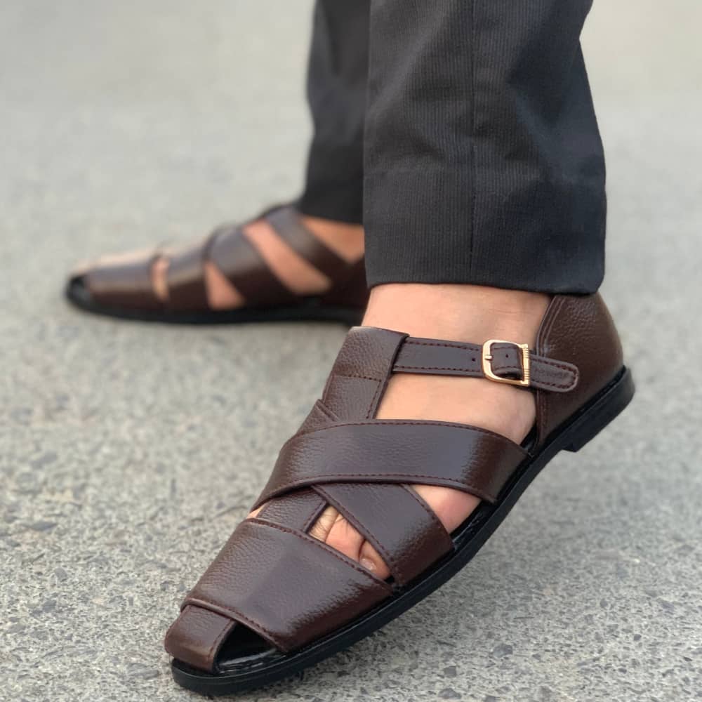 LE Pure Leather Handmade Cross Choco-311