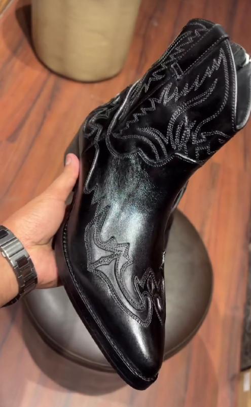 Cowboy Black Ankle Boots