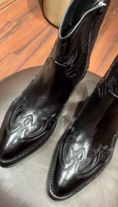Cowboy Black Ankle Boots