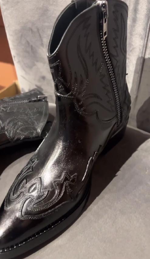 Cowboy Black Ankle Boots