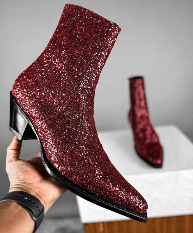 Men's Sequin Boots