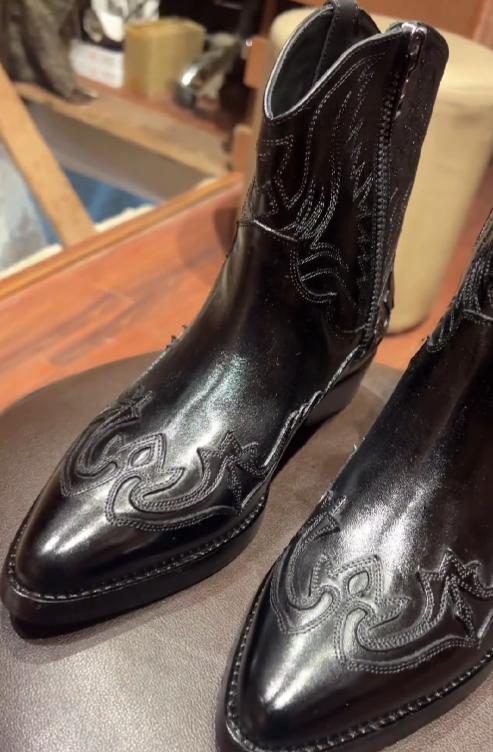 Cowboy Black Ankle Boots