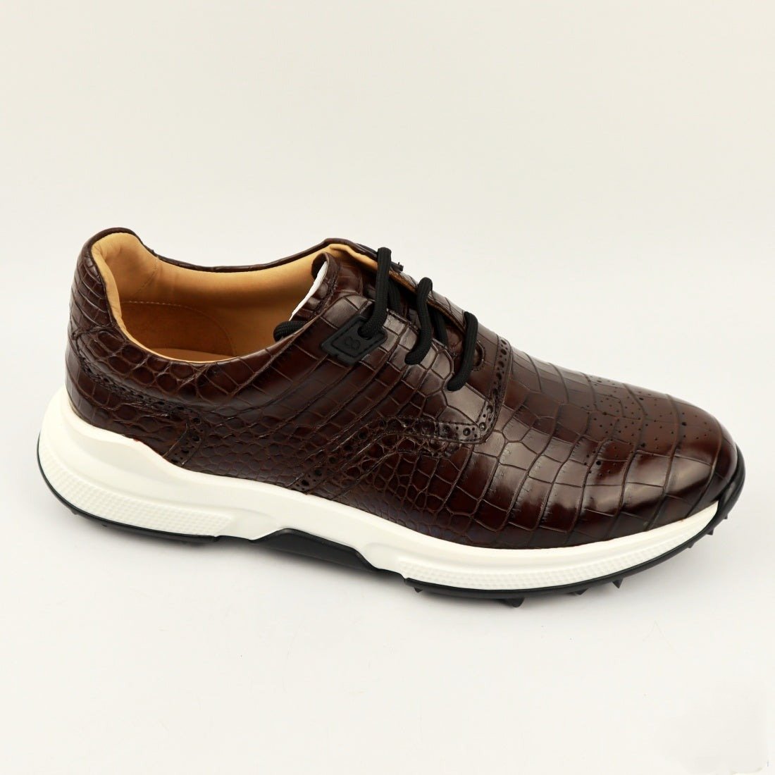 Men’s Golf Shoes Genuine Crocodile Alligator Skin Leather Handmade