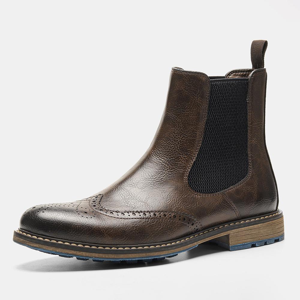 Vintage Carved Brock Ankle Boots