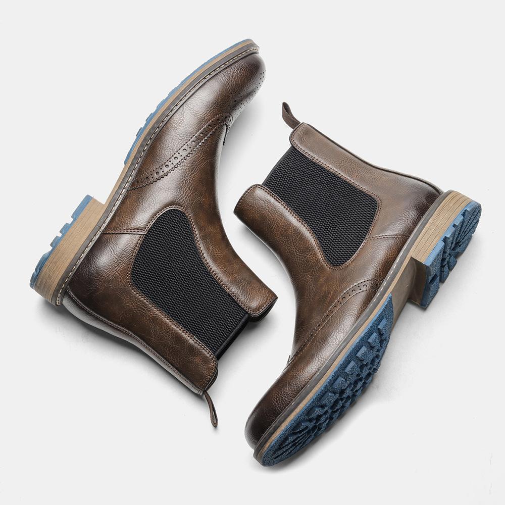 Vintage Carved Brock Ankle Boots