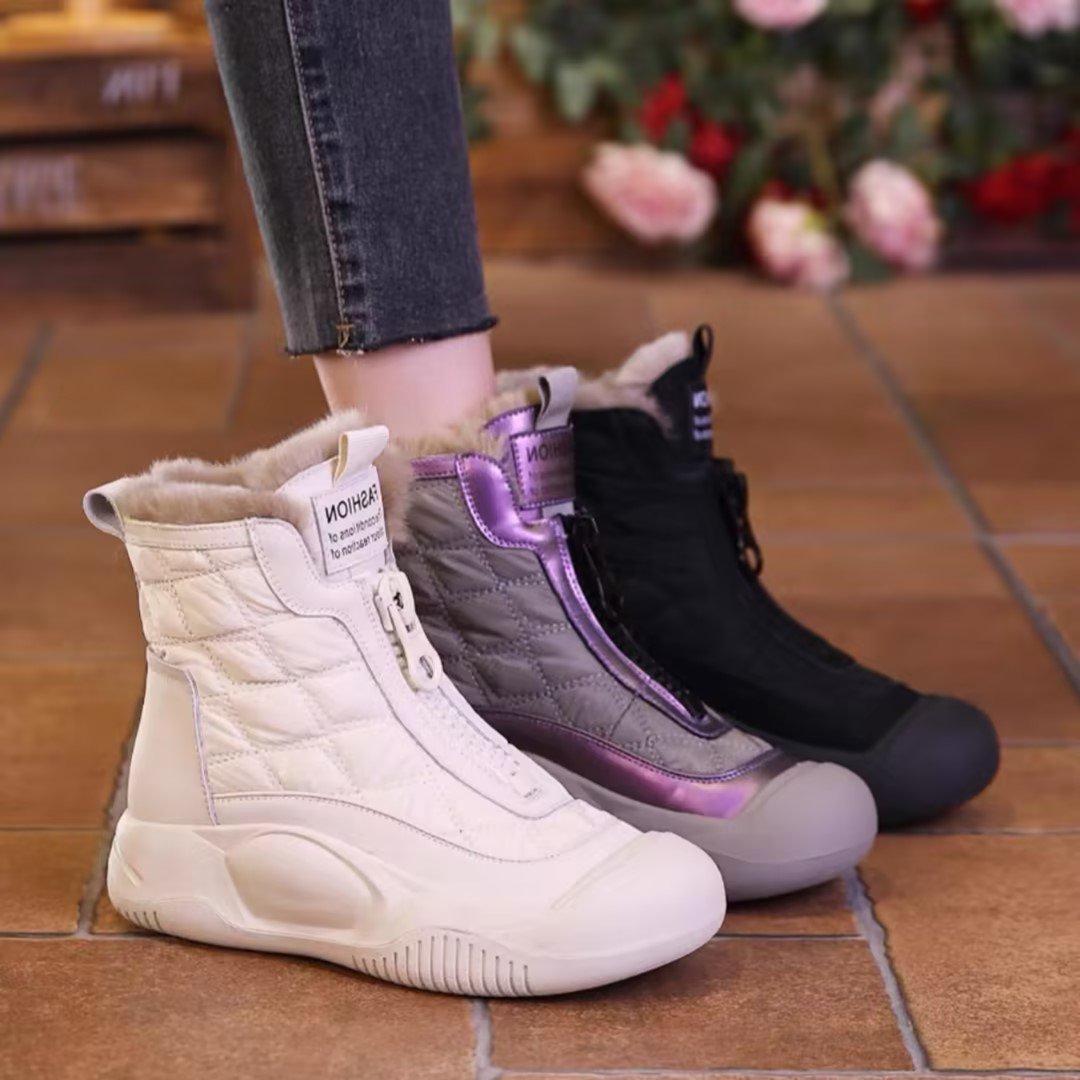 Women's Winter Fleece-lined Thick Snow Boots