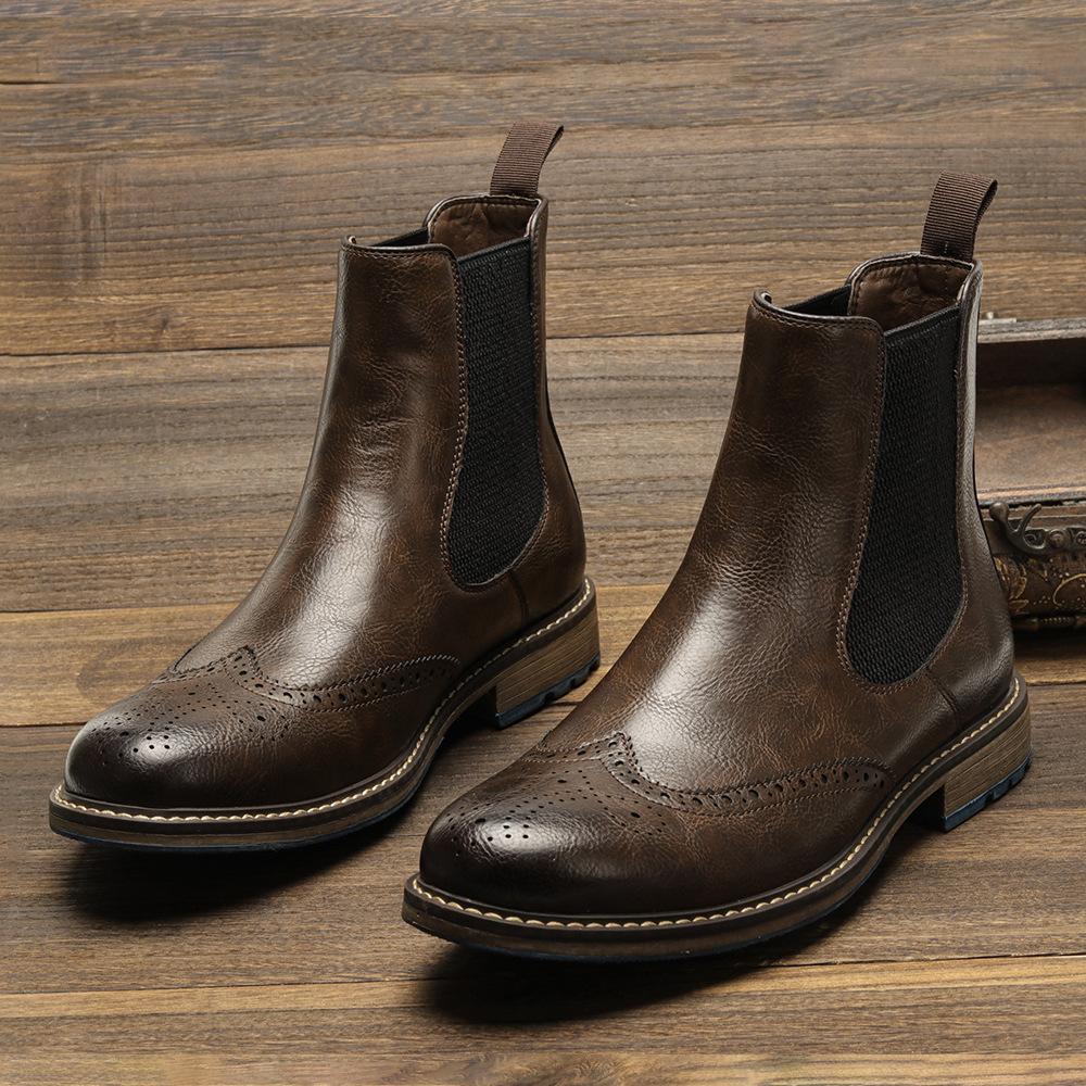 Vintage Carved Brock Ankle Boots