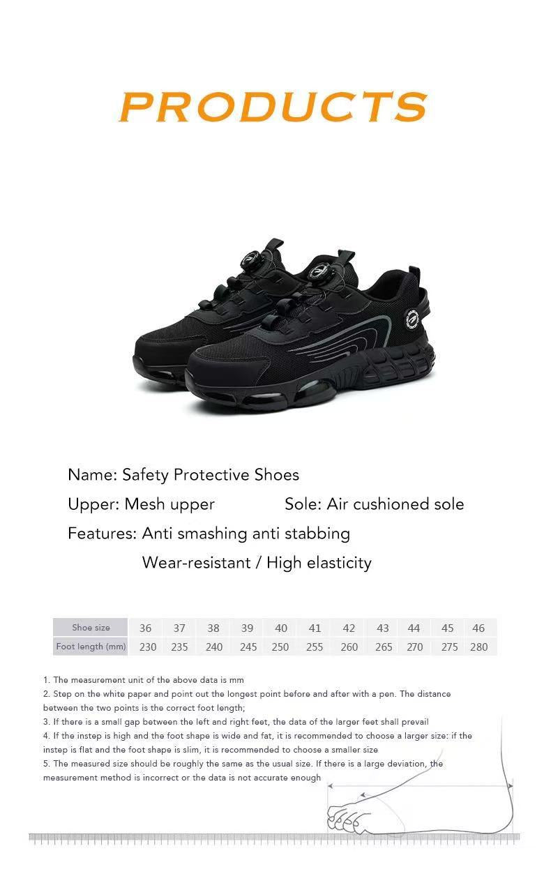 Lace Up Low Top Anti Piercing & Anti Smashing Safety Shoes