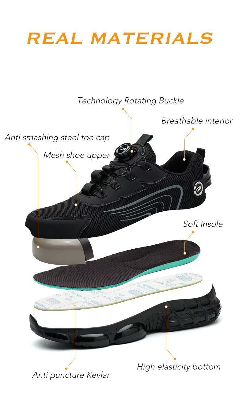 Lace Up Low Top Anti Piercing & Anti Smashing Safety Shoes