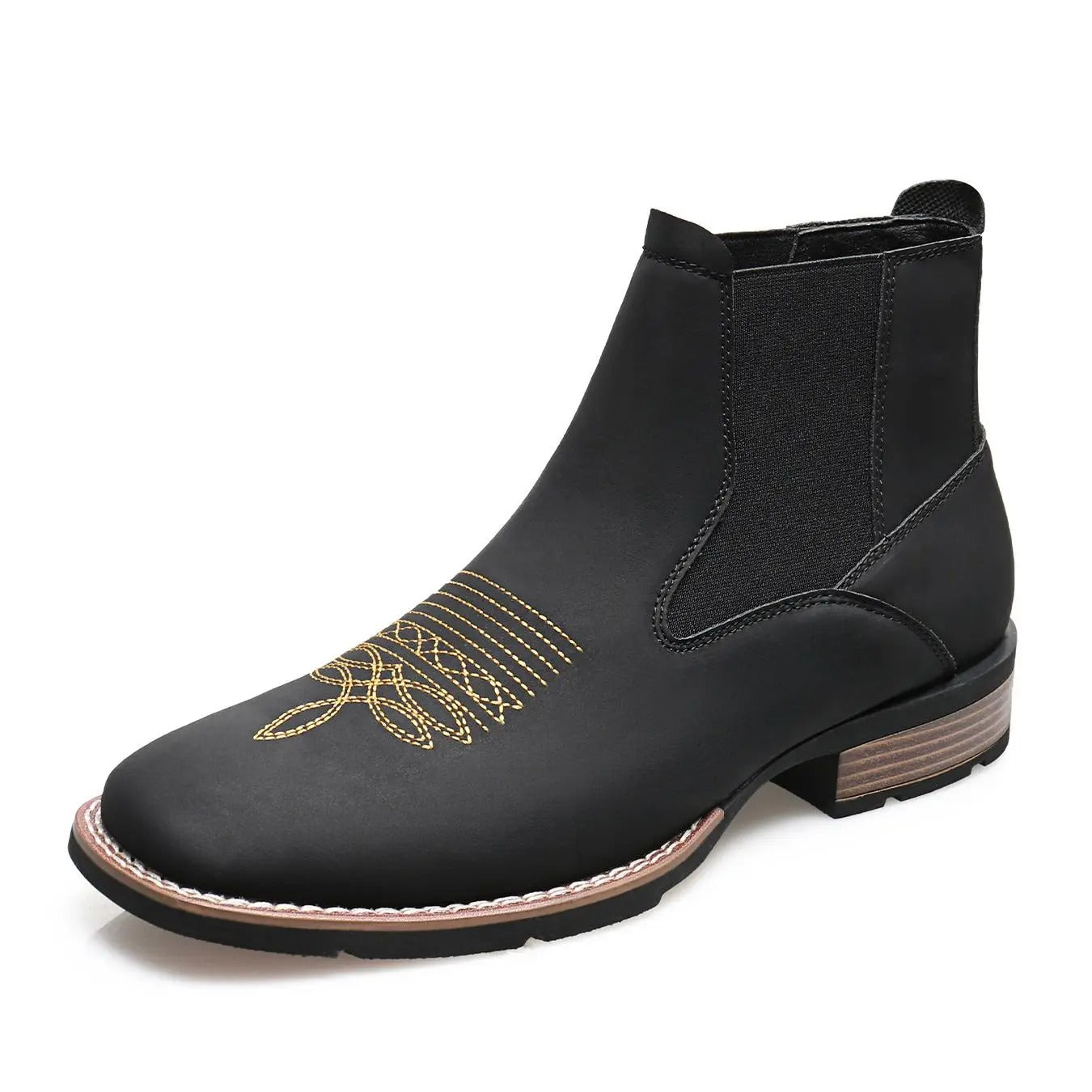 Men's Business Embroidering Design Ankle Boots