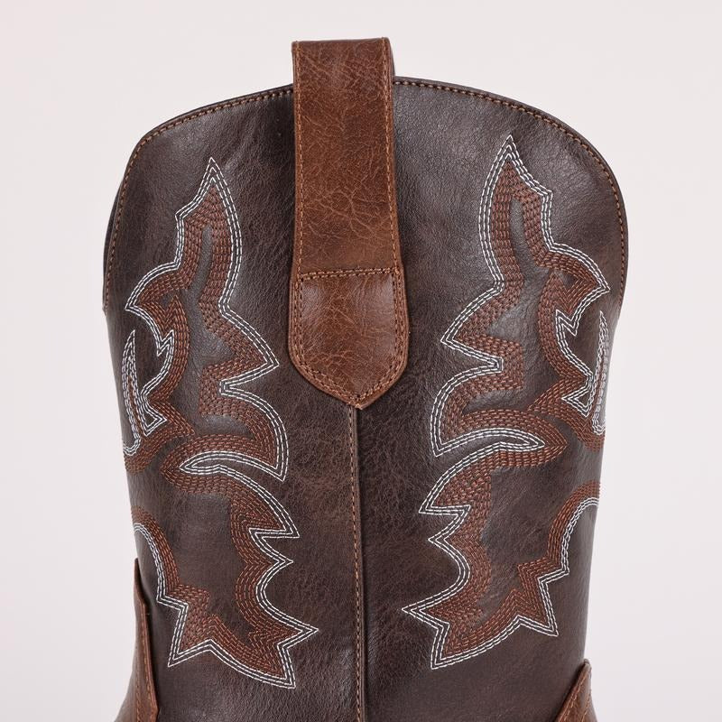 Men's Western Boots With Embroidered