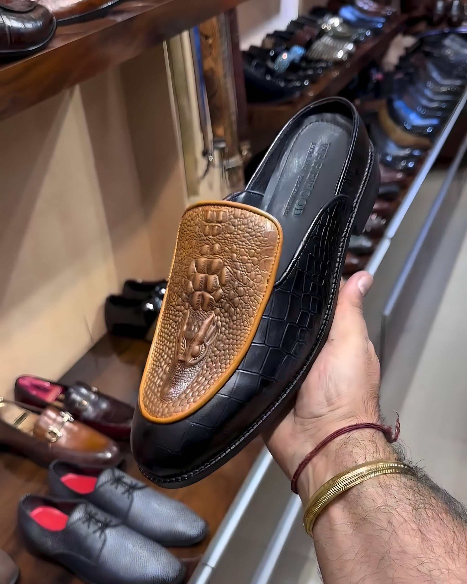 Limited Edition Croc Scaled Mules