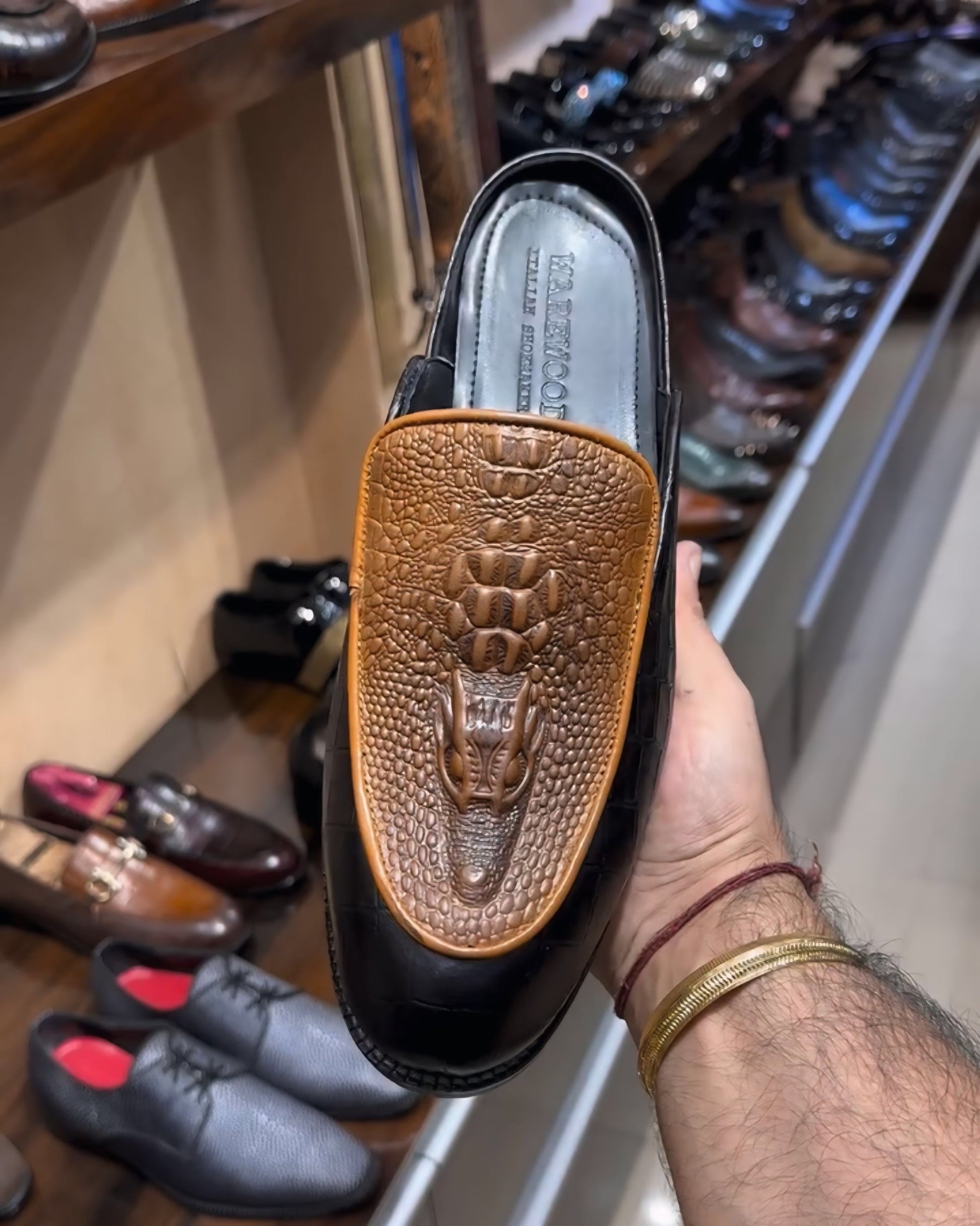 Limited Edition Croc Scaled Mules