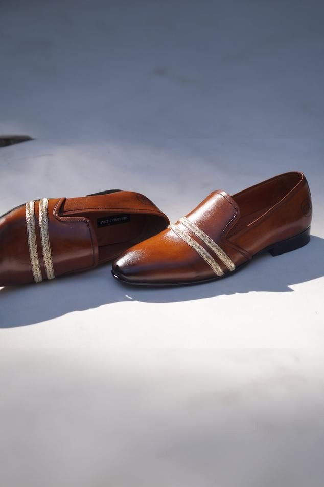 Brown Naveen Embroidered Moccasin