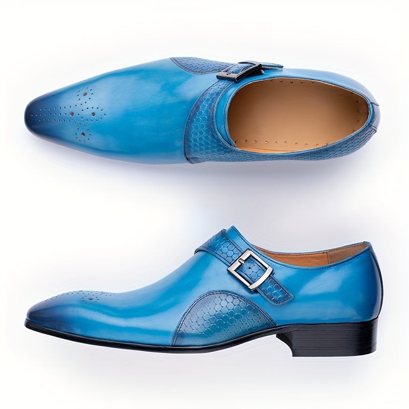 Men's All-Season Leather Monk Strap Loafers