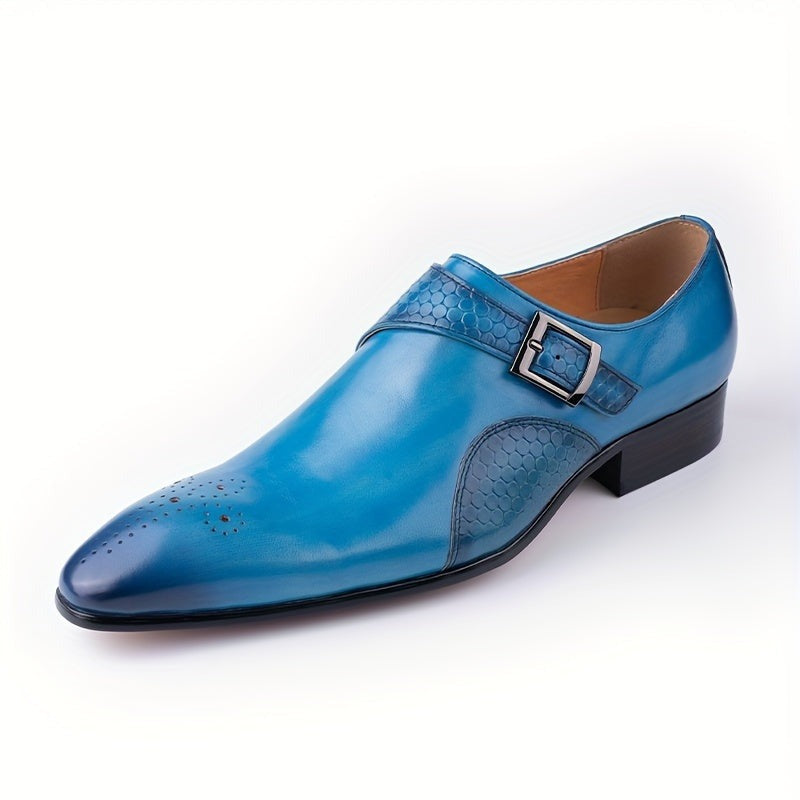 Men's All-Season Leather Monk Strap Loafers