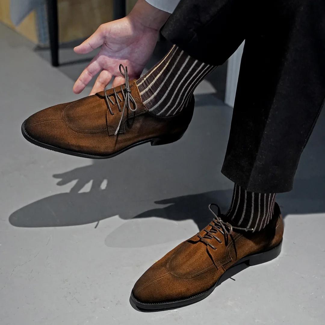 Suede Gentleman Casual Derby Shoes