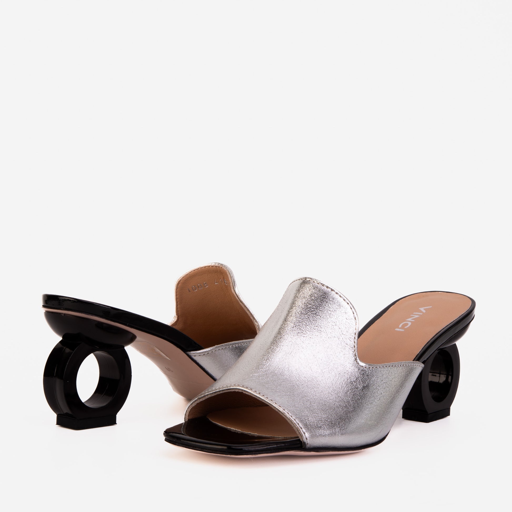 The Tory Silver Leather Women Sandal