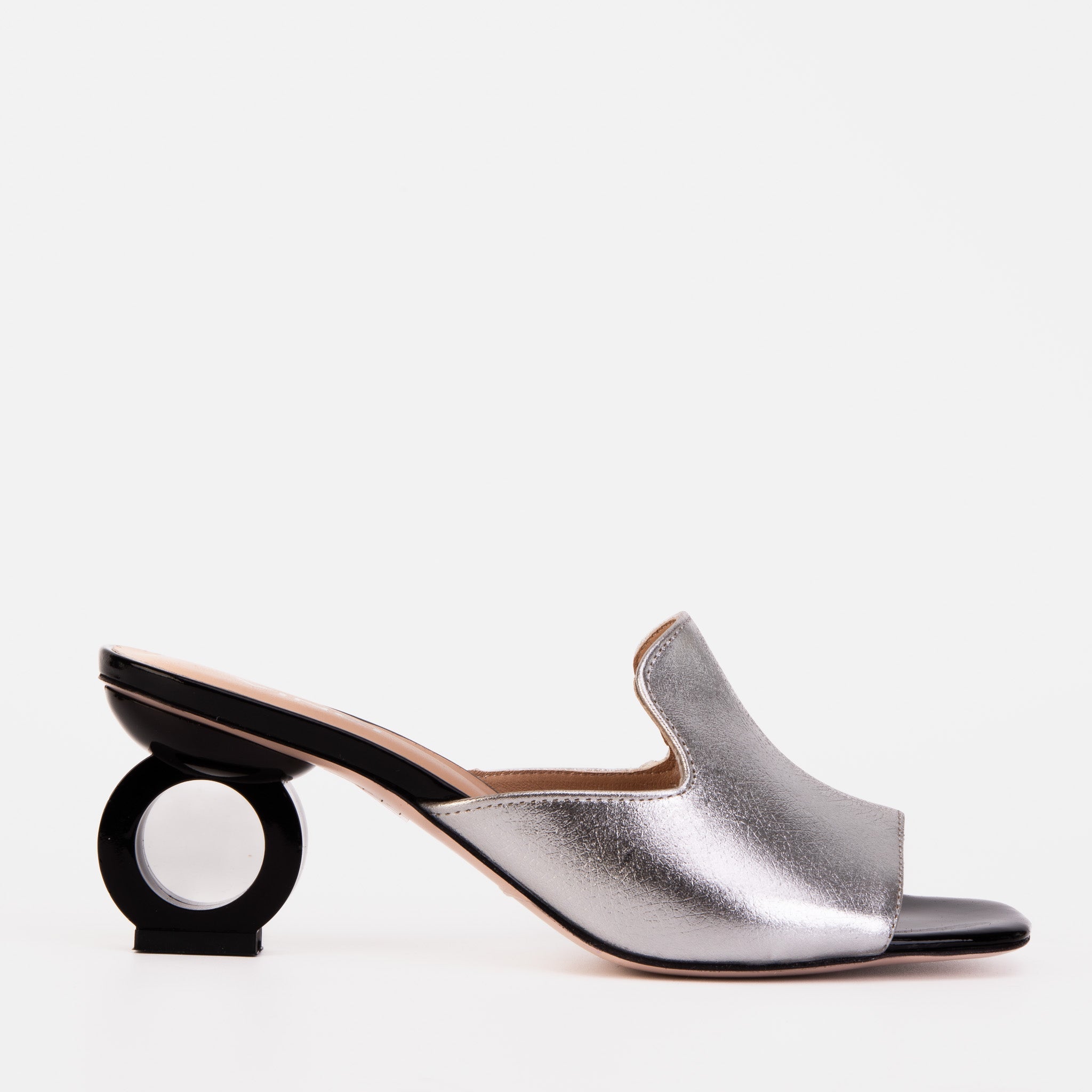 The Tory Silver Leather Women Sandal