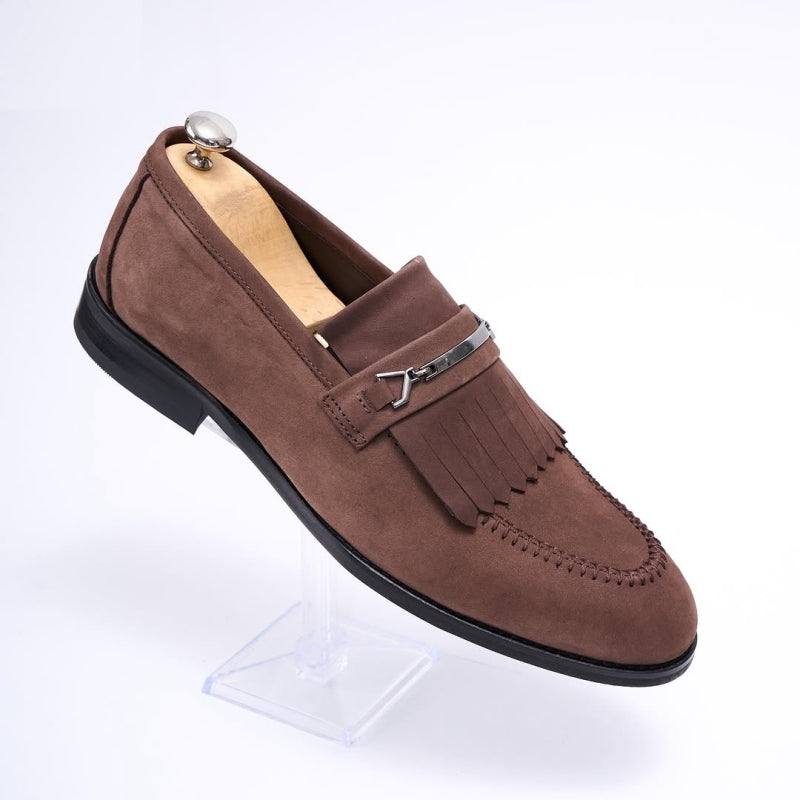 Italian Suede Tasseled Loafers