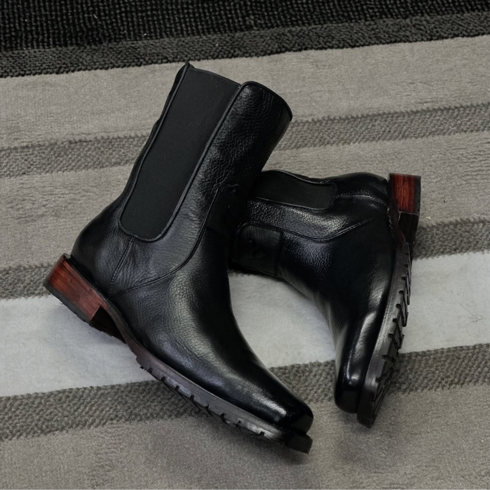 Simple Leather Western Boots