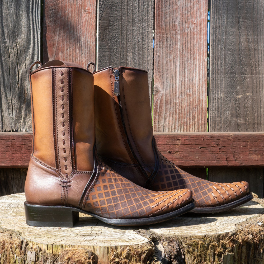 Men's Maple Braid Narrow Square Toe City Boots
