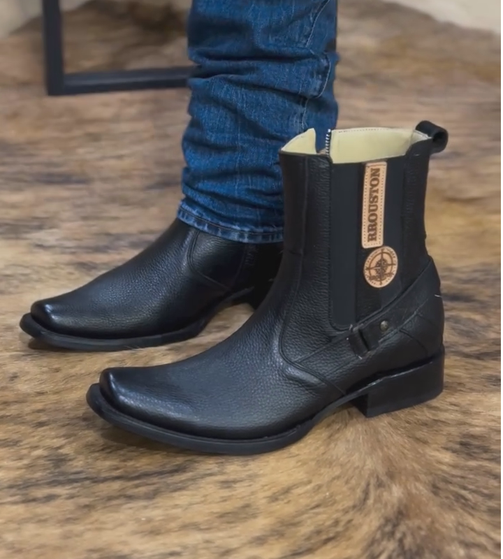 Compass Medal Genuine Leather Boots