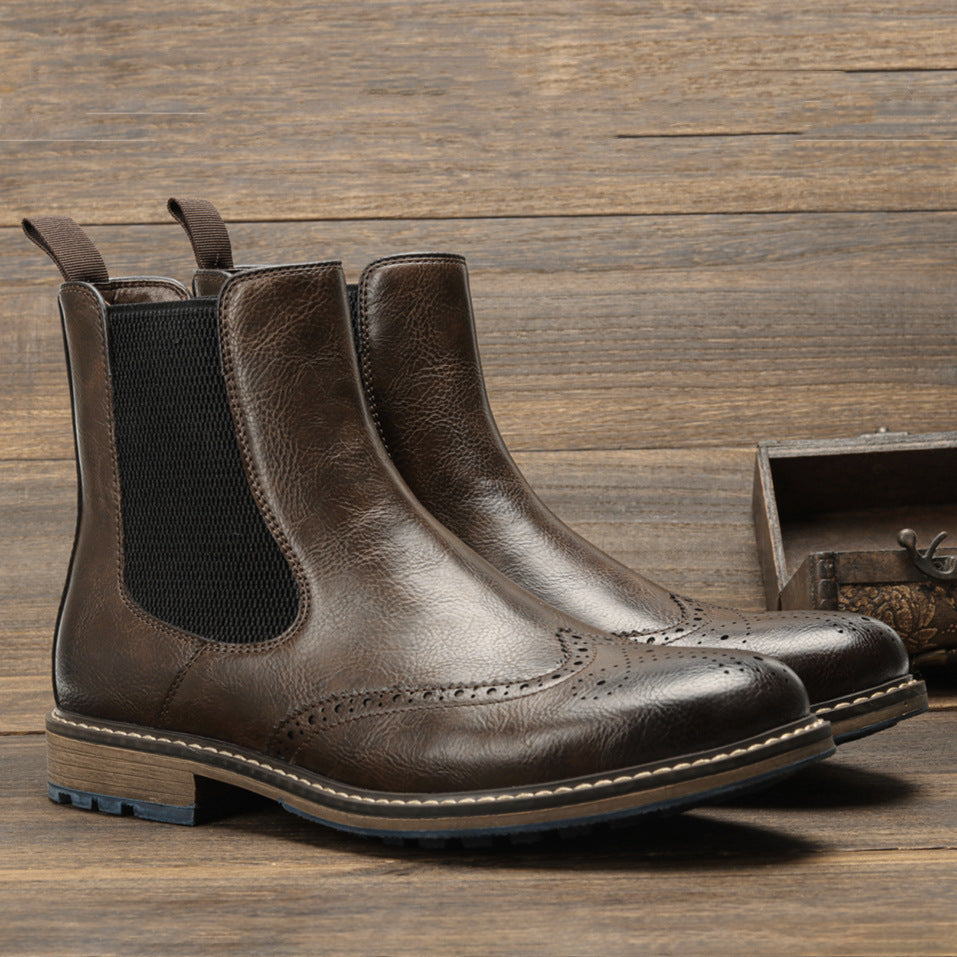 Vintage Carved Brock Ankle Boots