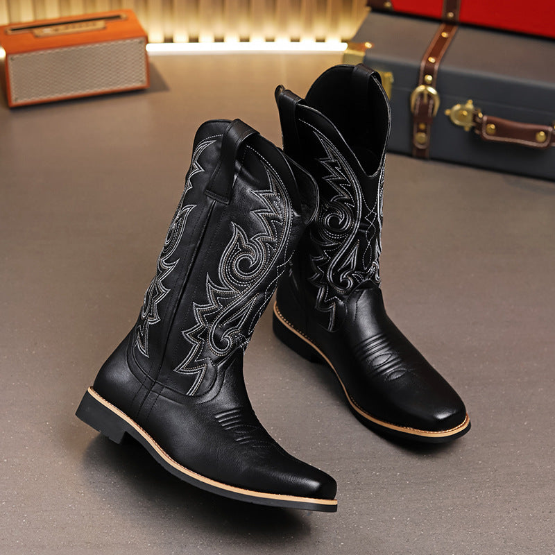Men's Embroidered British Boots