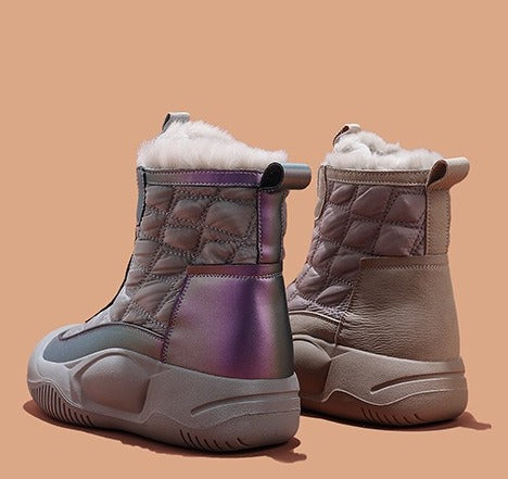 Women's Winter Fleece-lined Thick Snow Boots