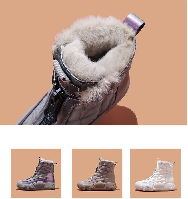 Women's Winter Fleece-lined Thick Snow Boots
