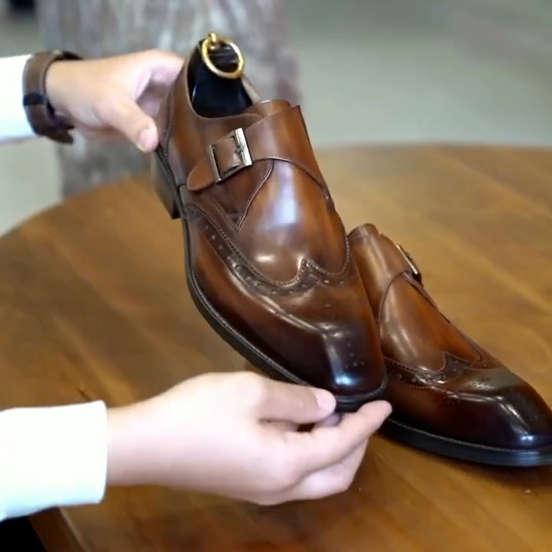 Holloshoe Single Monk Strap Shoes