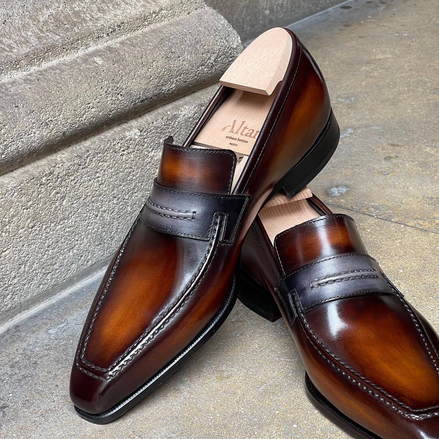 Lincoln Loafer - Caramel and Grey strap