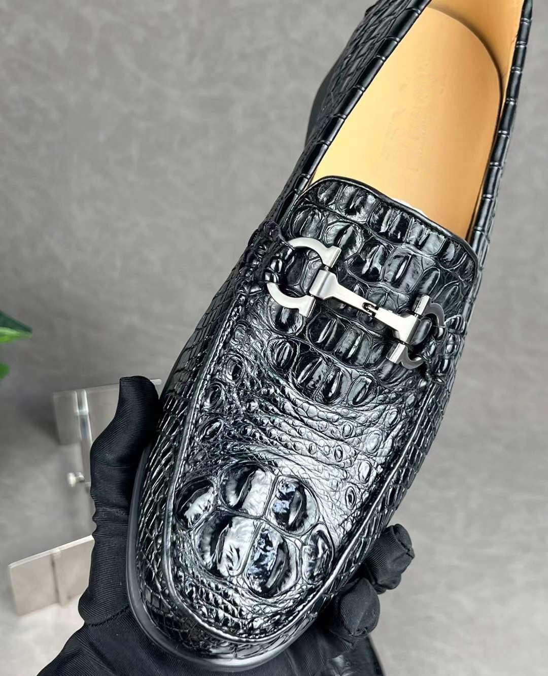 Men's Shoes Genuine Crocodile Alligator Skin Leather Handmade