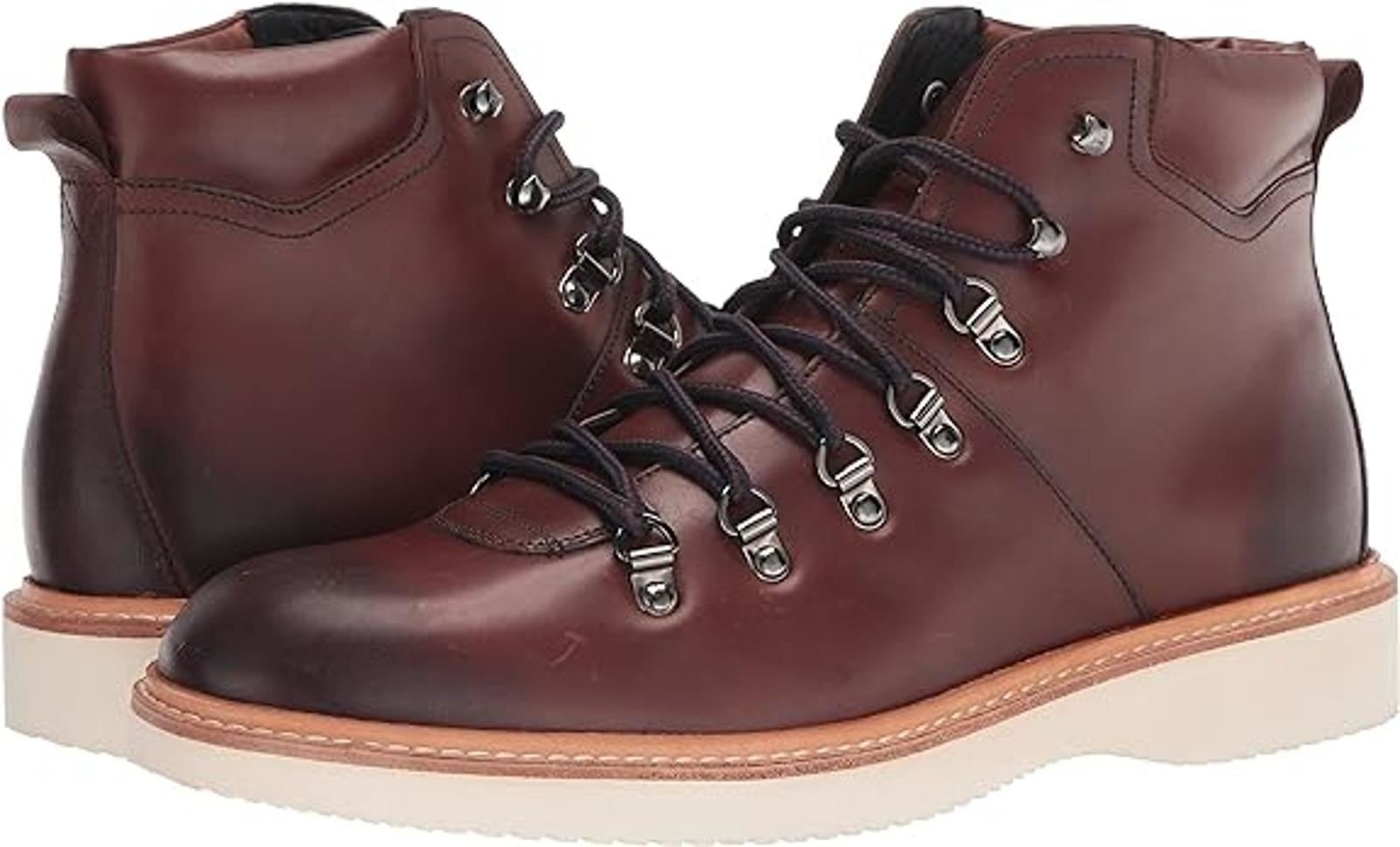TED BAKER Liykere Men's Brown Leather Round Toe Hiker Boots