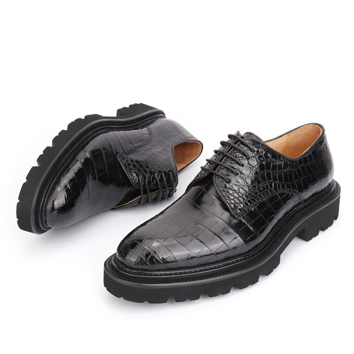 Men's Shoes Genuine Crocodile Alligator Skin Leather Handmade