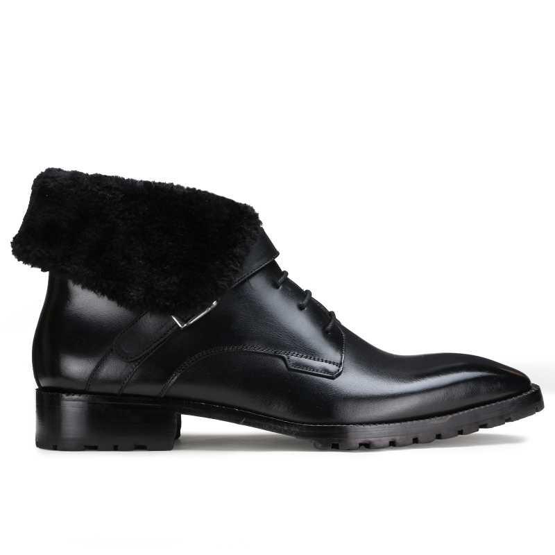 Stalwart Black Designer Fur Boots