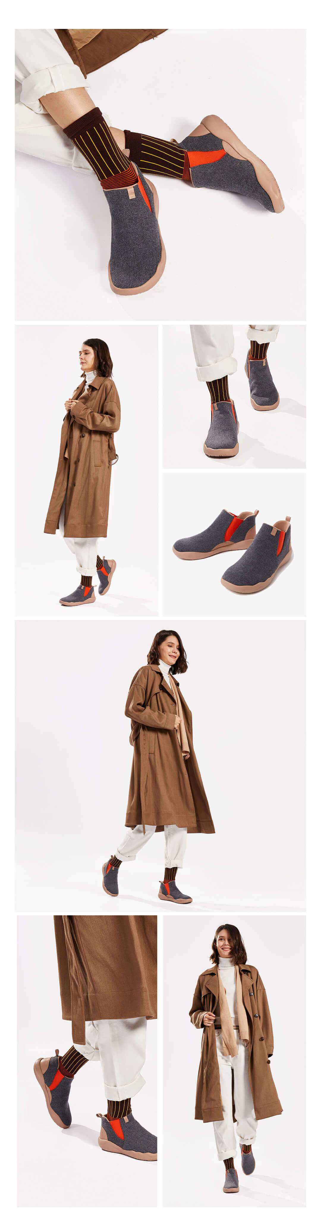 Granada Deep Grey Wool Boots Women