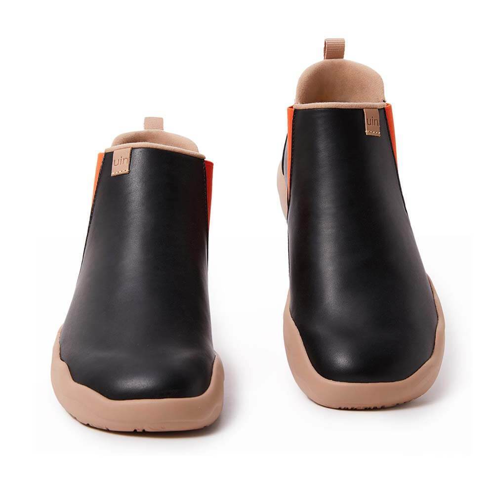 Granada Black Split Leather Boots Women
