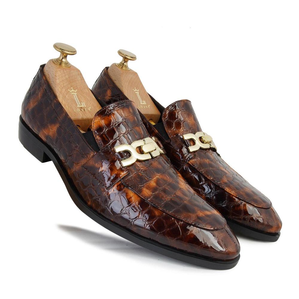 Morgan Croco Patent | Brown