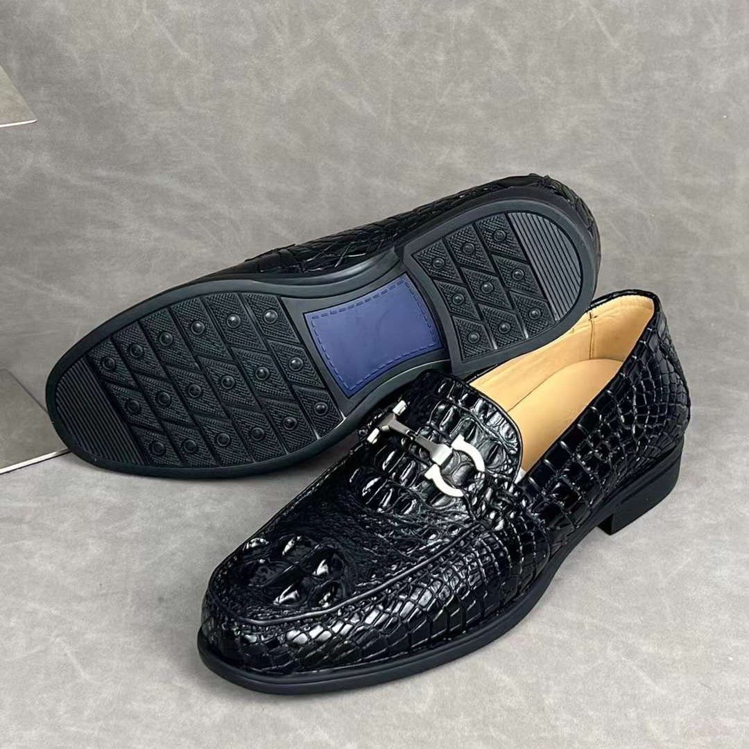 Men's Shoes Genuine Crocodile Alligator Skin Leather Handmade