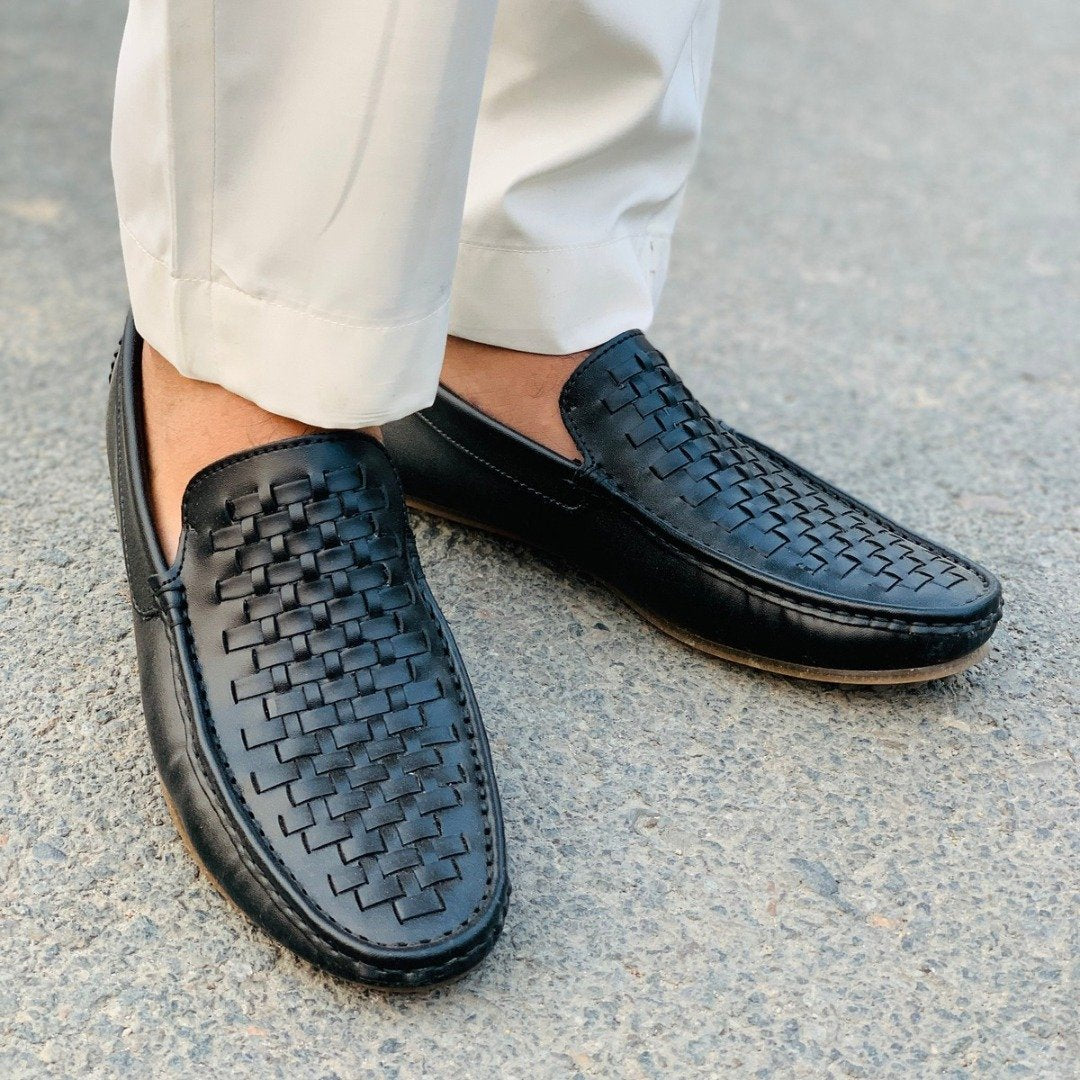 Handmade black loafer 0024